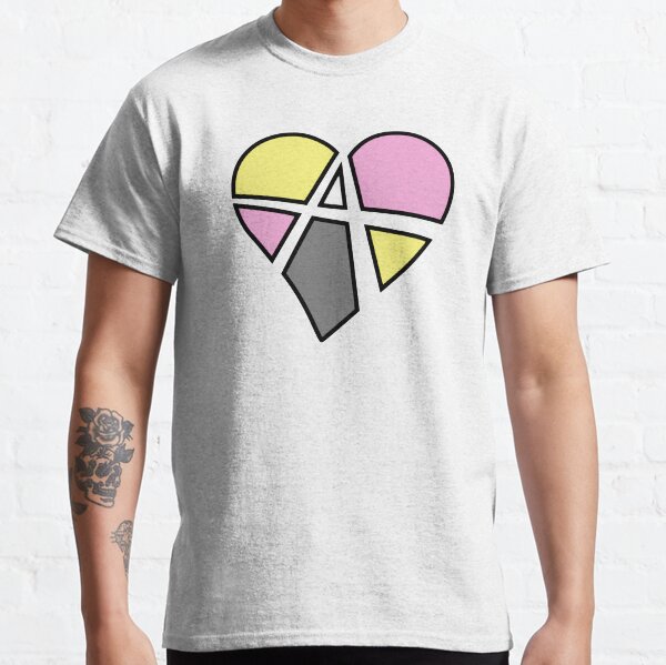 Queerplatonic Relationship Anarchy Heart (White) Classic T-Shirt