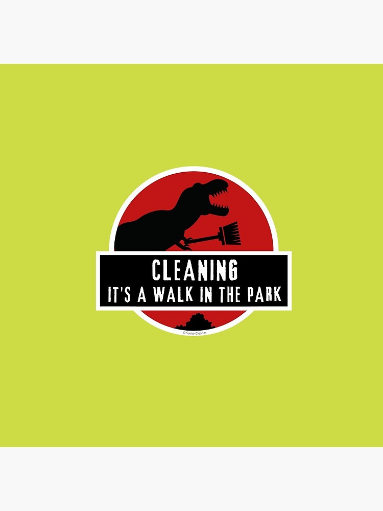 Thumbnail 3 of 3, Pin, Walk In The Park Dinosaur Broom Fun Cleaning Lady Gifts designed and sold by SavvyCleaner.