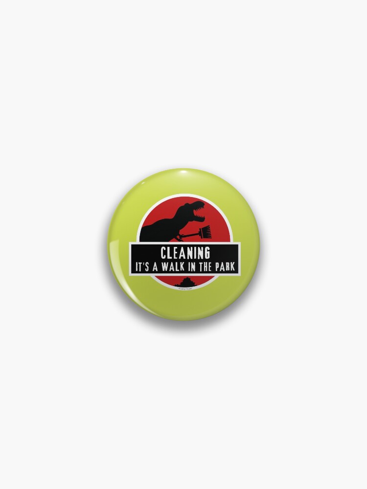 Thumbnail 1 of 3, Pin, Walk In The Park Dinosaur Broom Fun Cleaning Lady Gifts designed and sold by SavvyCleaner.