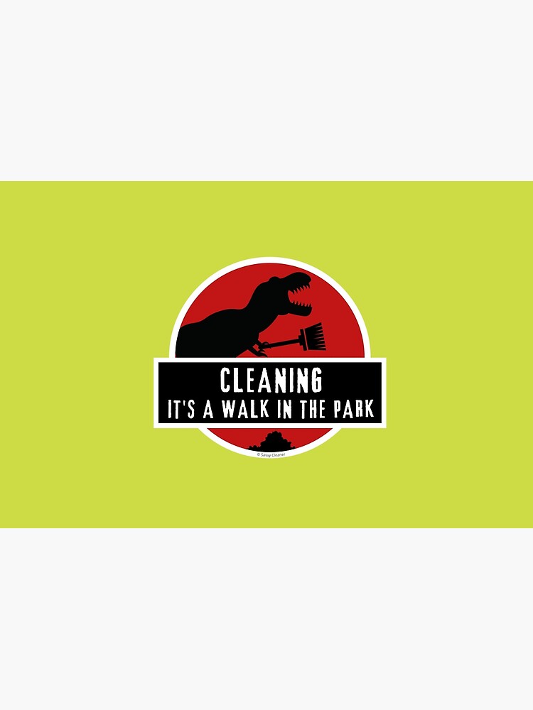 Thumbnail 4 of 4, Zipper Pouch, Walk In The Park Dinosaur Broom Fun Cleaning Lady Gifts designed and sold by SavvyCleaner.