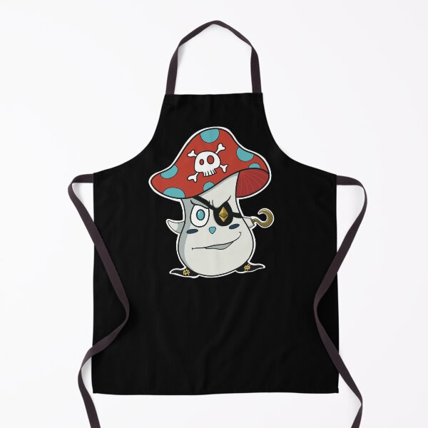 Aperçu de l'œuvre Pirate Mushy Mushroom Funghi Art 005 - Fond noir créée et vendue par Diamantina-ai.