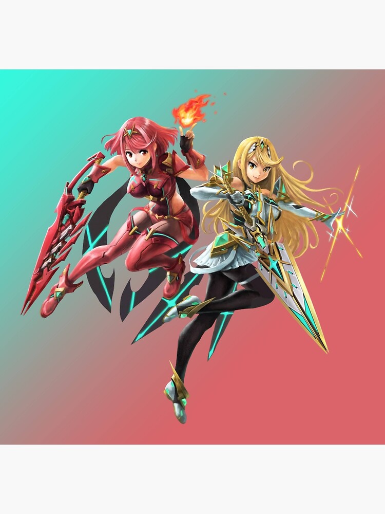 Pyra & Mythra Smash Ultimate Artwork Premium Matte Vertical Poster sold ...