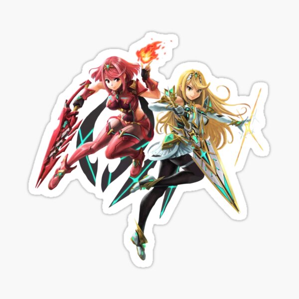 Pyra & Mythra Smash Ultimate Artwork Sticker
