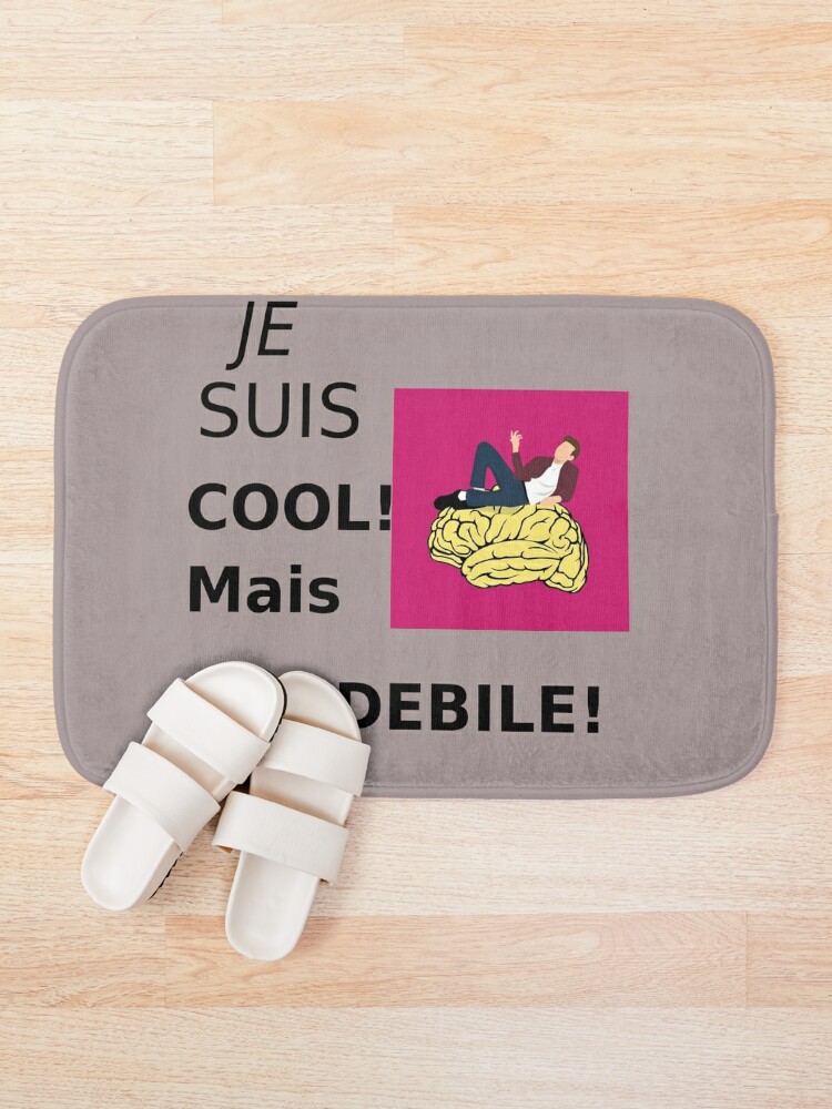 Tapis de bain « idee cadeau drole marrant fun Je suis coll mais pas