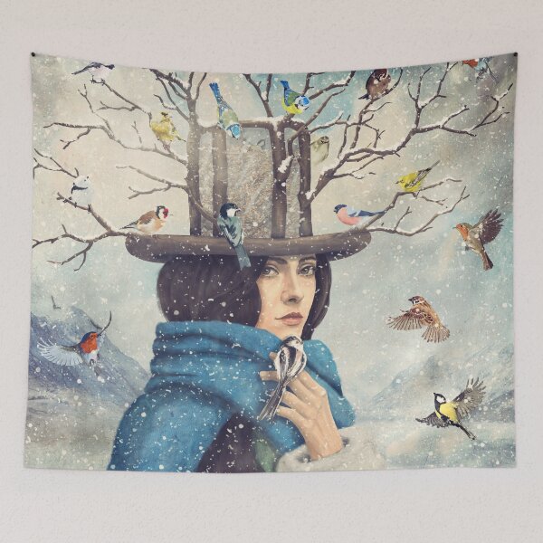 Item preview, The Lady With the Bird Feeder Hat designed and sold by Paula Belle Flores.