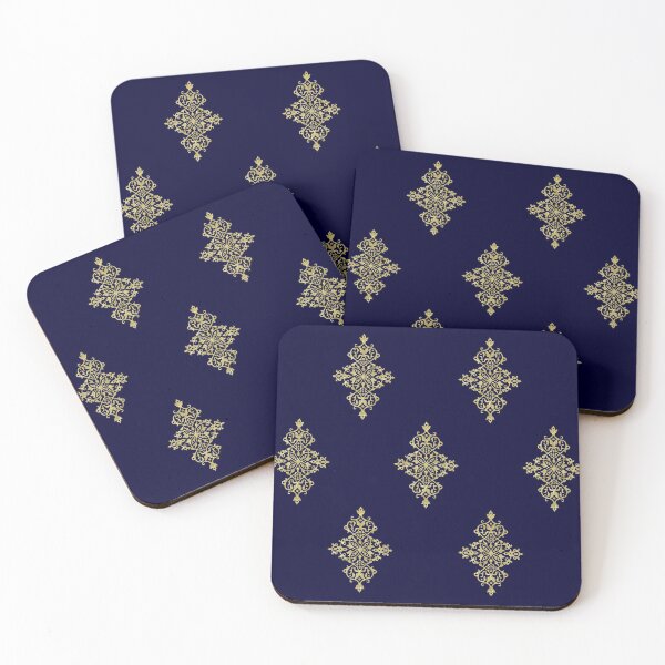 Item preview, Gold exquisite decoration on navy background designed and sold by fowons.