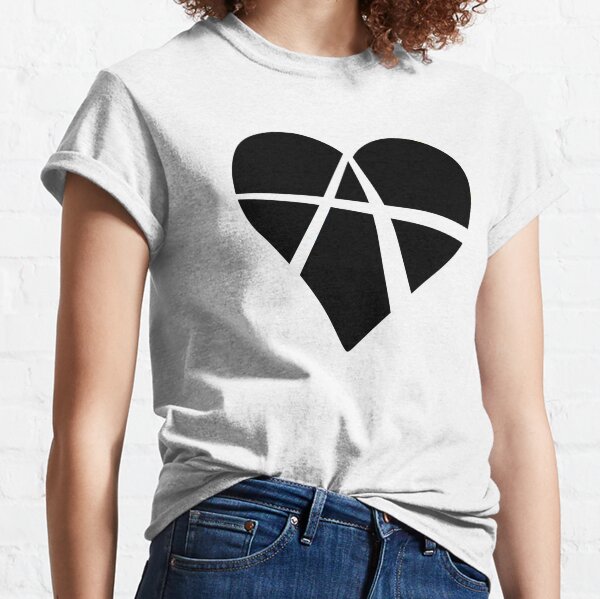 Black Relationship Anarchy Heart Classic T-Shirt