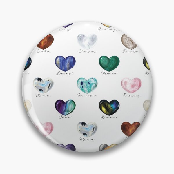 Item preview, Crystal Heart Repeat Pattern and Stickers (with names): White designed and sold by Fleurescience.