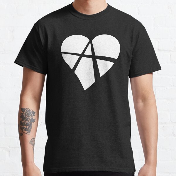 White Relationship Anarchy Heart Classic T-Shirt