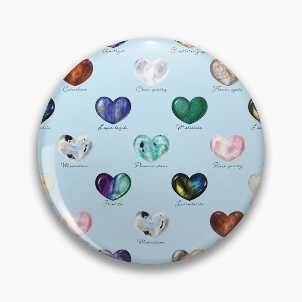 Item preview, Crystal Heart Repeat Pattern and Stickers (with names): Blue designed and sold by Fleurescience.