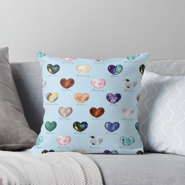 Item preview, Crystal Heart Repeat Pattern and Stickers (with names): Blue designed and sold by Fleurescience.