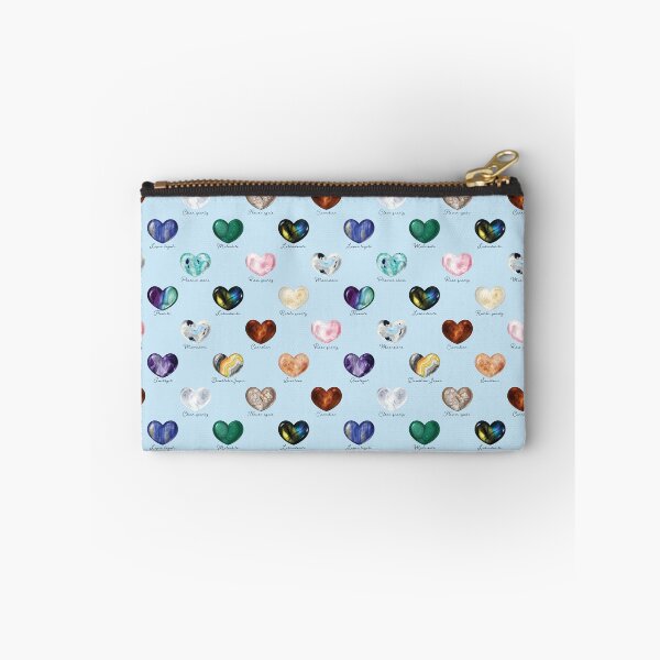 Item preview, Crystal Heart Repeat Pattern and Stickers (with names): Blue designed and sold by Fleurescience.