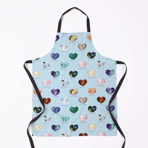 Item preview, Crystal Heart Repeat Pattern and Stickers (with names): Blue designed and sold by Fleurescience.