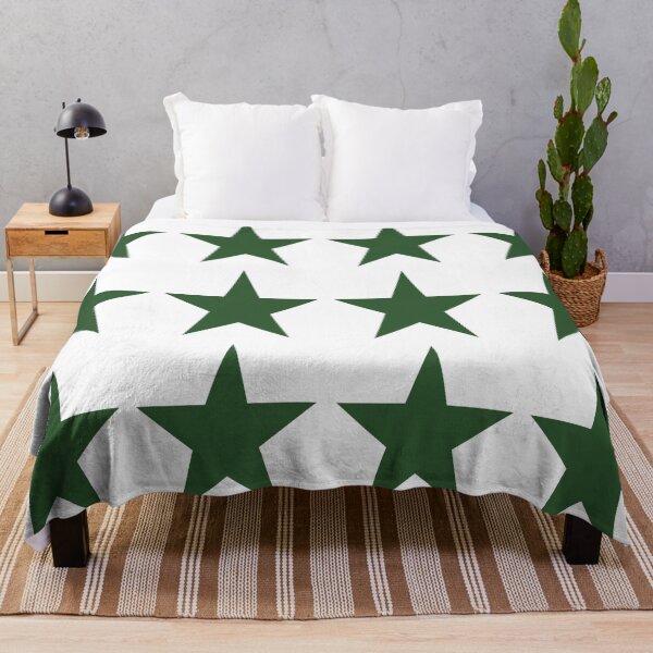 Item preview, Large PINE GREEN and WHITE STARS  designed and sold by RachelMacht.