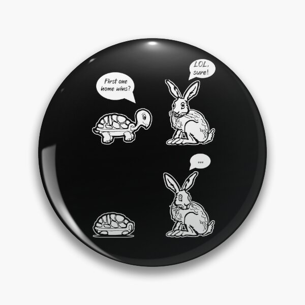 Item preview, First One Home Wins? - The Tortoise and The Hare Funny Cartoon Meme designed and sold by MakersKeystone.