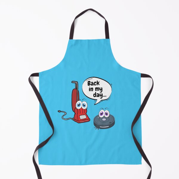 Item preview, Back In My Day Fun Vacuum And Robot Vacuum Cartoon Cleaning Humor designed and sold by SavvyCleaner.