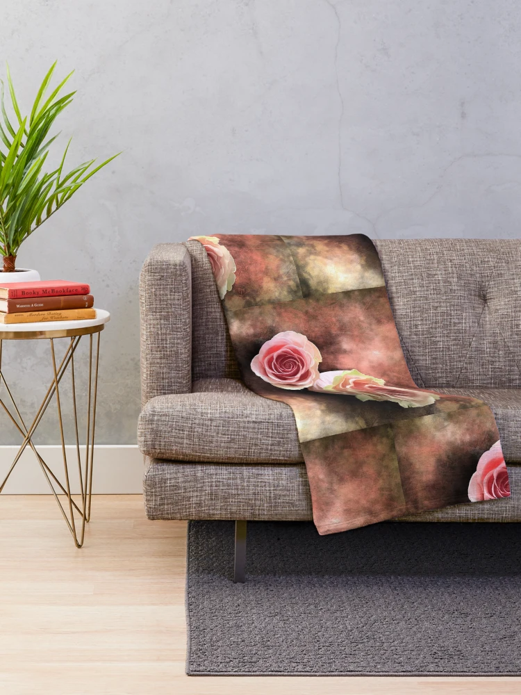 Thumbnail 2 of 6, Throw Blanket, Rustic Roses designed and sold by Kcinnik.