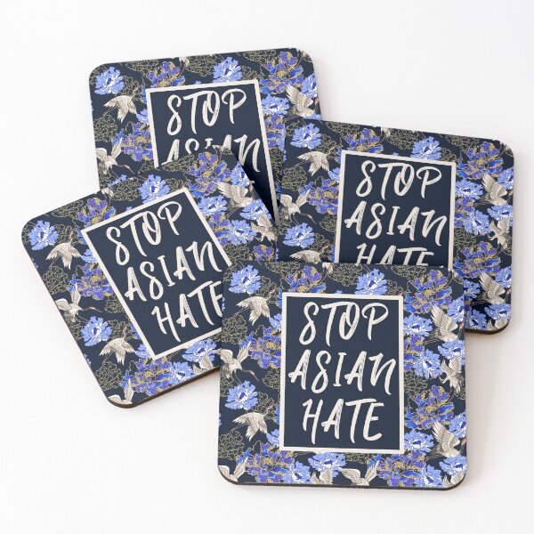 Item preview, Stop Asian Hate Birds And Blue Flowers designed and sold by Chill360.