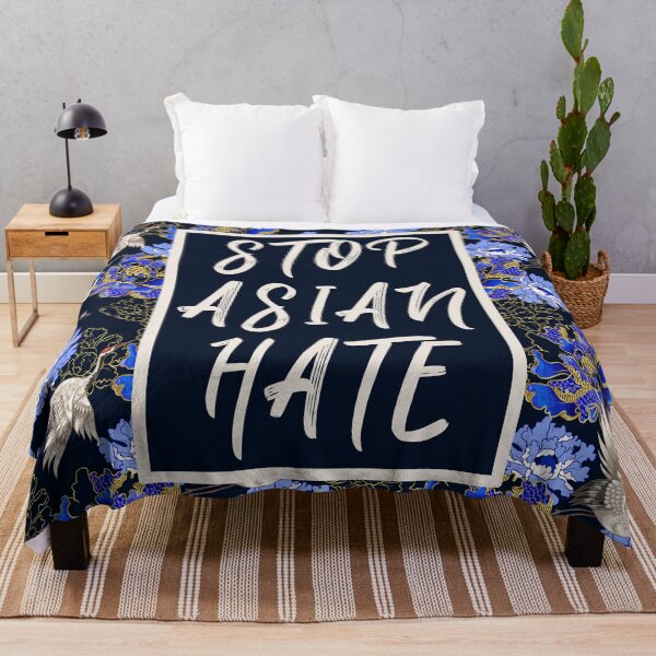 Item preview, Stop Asian Hate Birds And Blue Flowers designed and sold by Chill360.