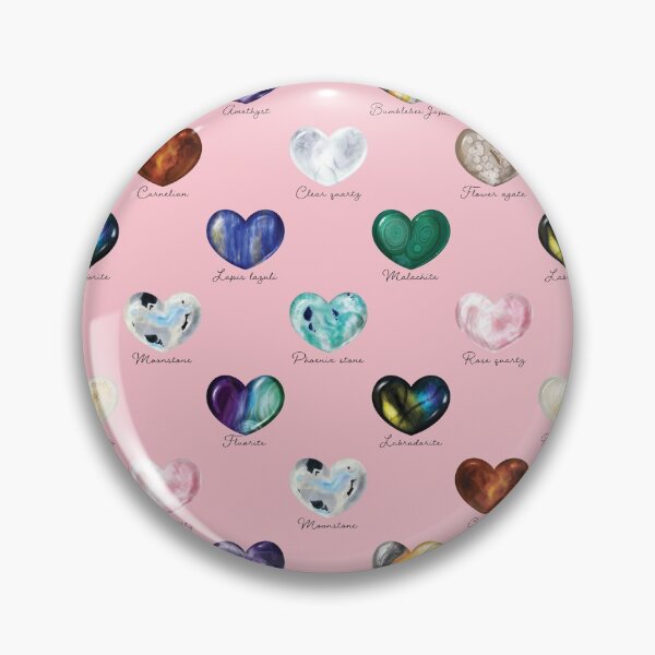 Item preview, Crystal Heart Repeat Pattern and Stickers (with names): Pink designed and sold by Fleurescience.