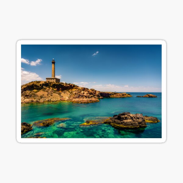 The sea and the Faro de Cabo de Palos Sticker