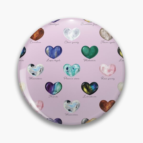 Item preview, Crystal Heart Repeat Pattern and Stickers (with names): Purple designed and sold by Fleurescience.