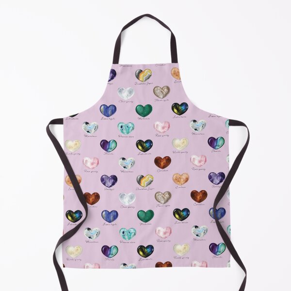 Item preview, Crystal Heart Repeat Pattern and Stickers (with names): Purple designed and sold by Fleurescience.