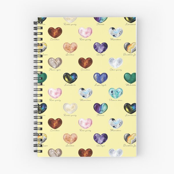 Item preview, Crystal Heart Repeat Pattern and Stickers (with names): Yellow designed and sold by Fleurescience.