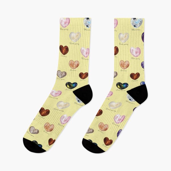 Item preview, Crystal Heart Repeat Pattern and Stickers (with names): Yellow designed and sold by Fleurescience.