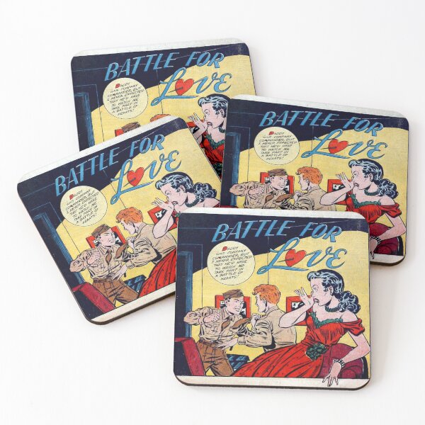 Item preview, Battle For Love! 1950s romance comic panel designed and sold by MintGubbins.