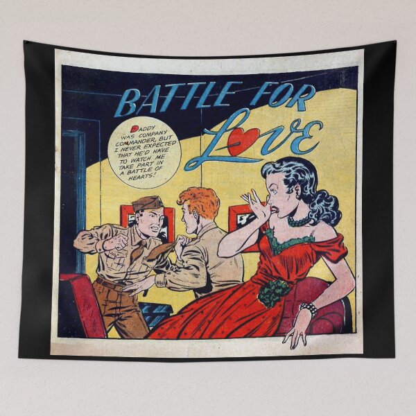 Item preview, Battle For Love! 1950s romance comic panel designed and sold by MintGubbins.