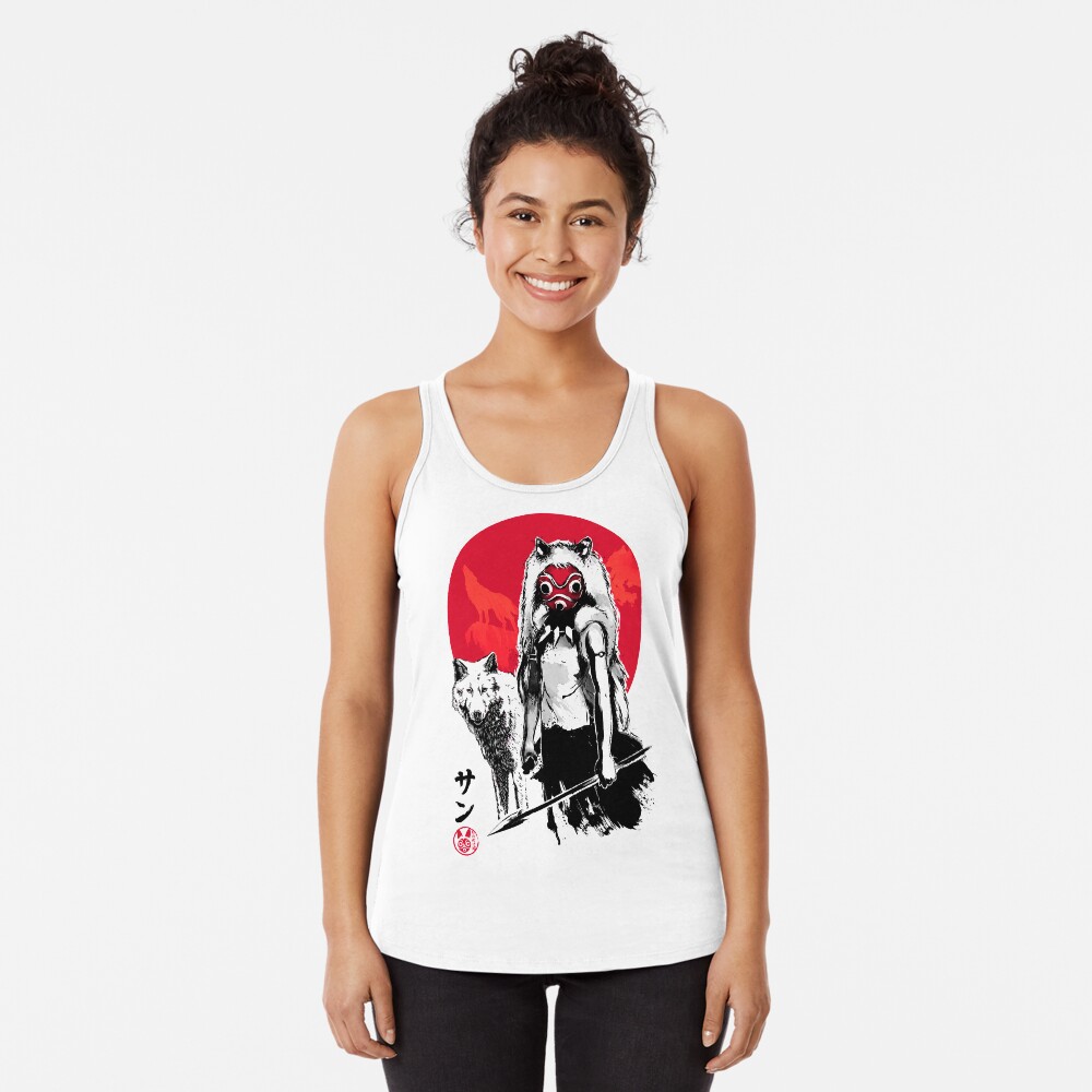 Red Wolf Racerback Tank Top