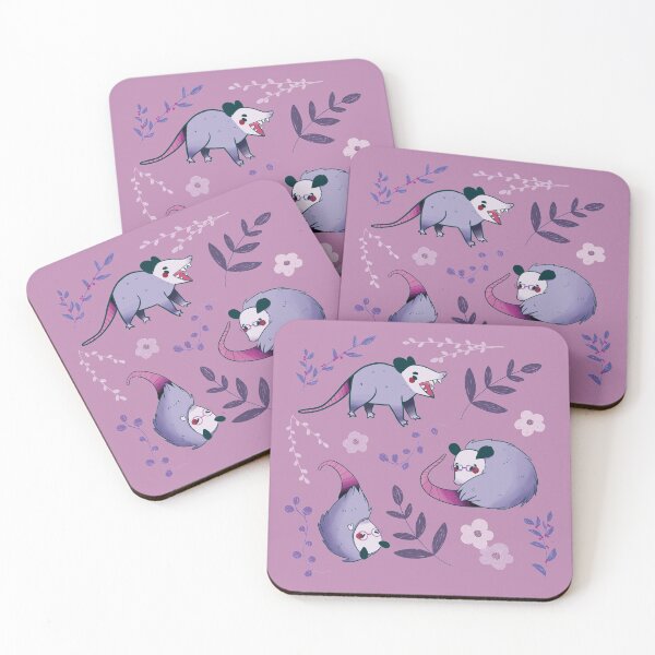 Item preview, Possum - Cute Purple and Pink Cartoon Animal Pattern designed and sold by TheRainbowRoom.