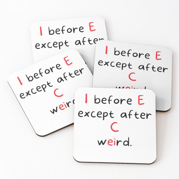 Item preview, I before E - Funny English Teacher designed and sold by razvigod.