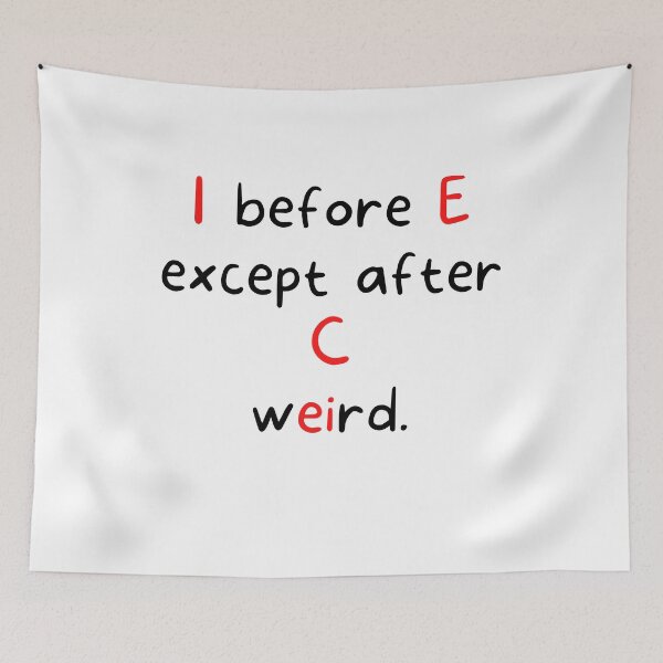 Item preview, I before E - Funny English Teacher designed and sold by razvigod.
