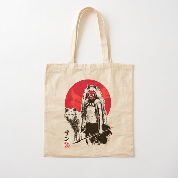 Red Wolf Cotton Tote Bag