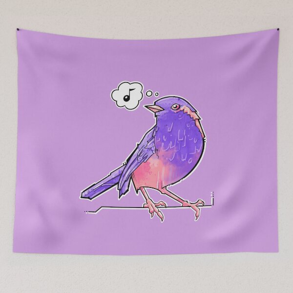 Item preview, purple and pink songbird designed and sold by weilertsen.
