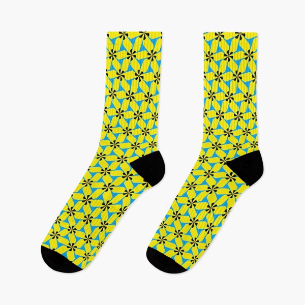 Item preview, Yellow stars with black flowers designed and sold by JohnyDas.