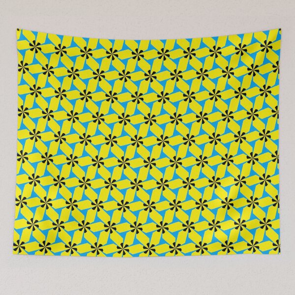 Item preview, Yellow stars with black flowers designed and sold by JohnyDas.