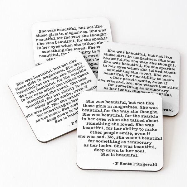 Item preview, She was beautiful F Scott but not like those girls in magazines designed and sold by House Sparrow.