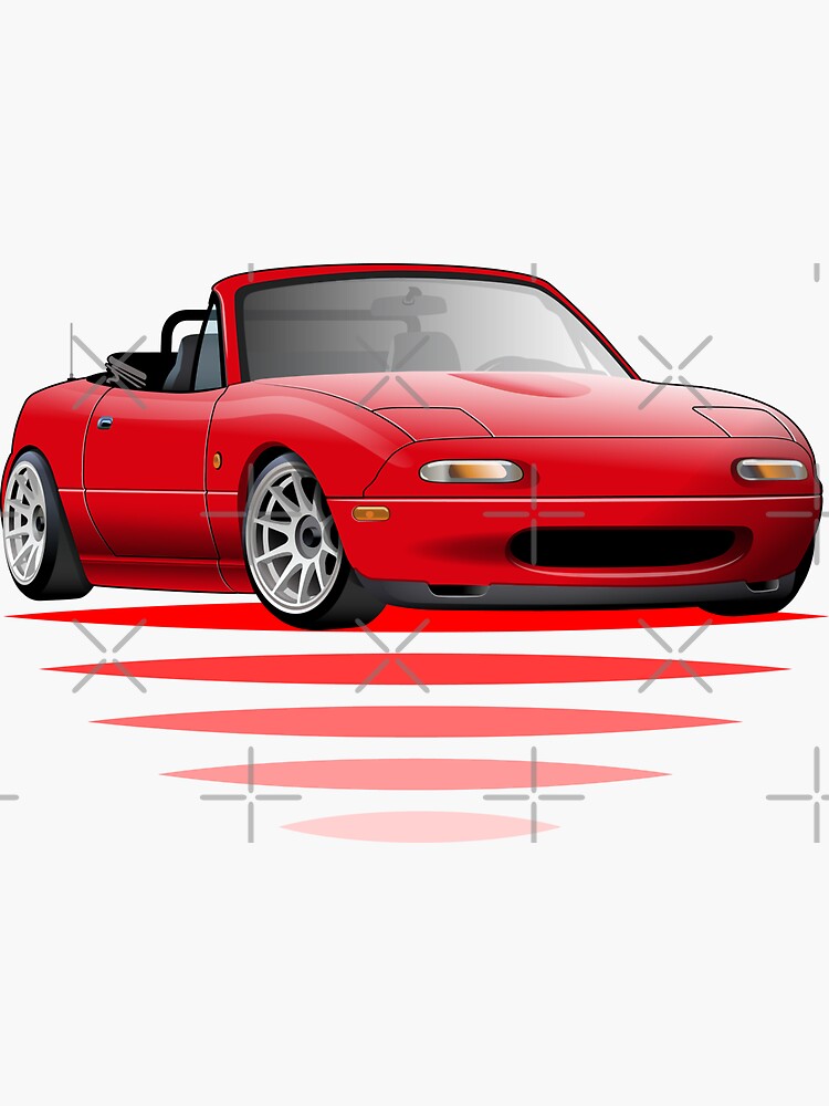 Thumbnail 3 of 3, Sticker, JDM convertible roadster design NA designed and sold by mmg1design.