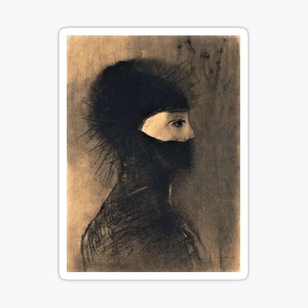 Armor, Kohlezeichnung von Odilon Redon Sticker