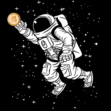 Aperçu de l'œuvre Astronaut Reaching For Dogecoin To The Moon Doge Crypto Gear de DynamicDesign
