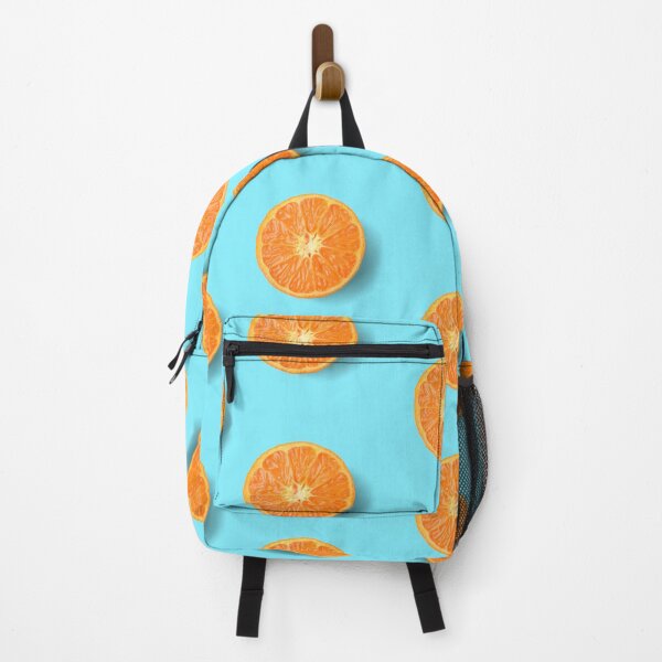 Item preview, Orange Fruit Pattern Blue designed and sold by Fernanda's Studio.