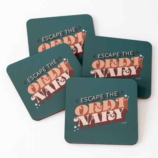 Item preview, Escape the Ordinary – Teal & Peach designed and sold by Cat Coquillette.