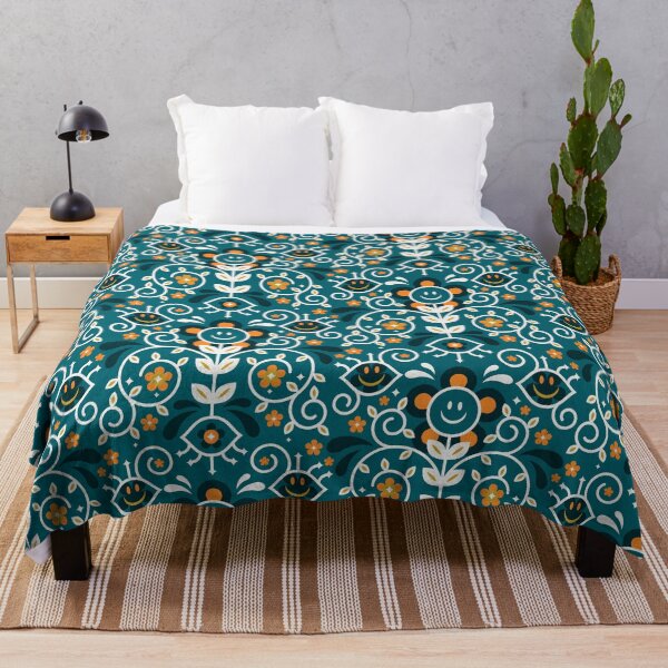 Item preview, Smile Retro Pattern – Turquoise Palette designed and sold by Cat Coquillette.