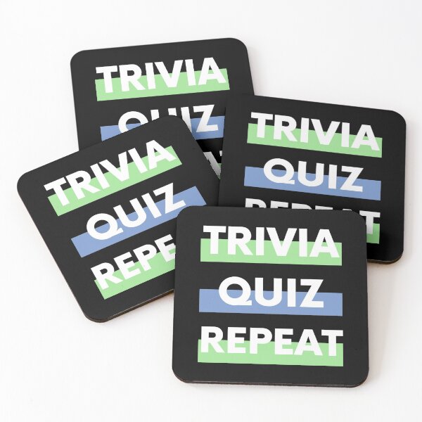 Item preview, Trivia Quiz Repeat White Text designed and sold by PaynesPopUpQuiz.
