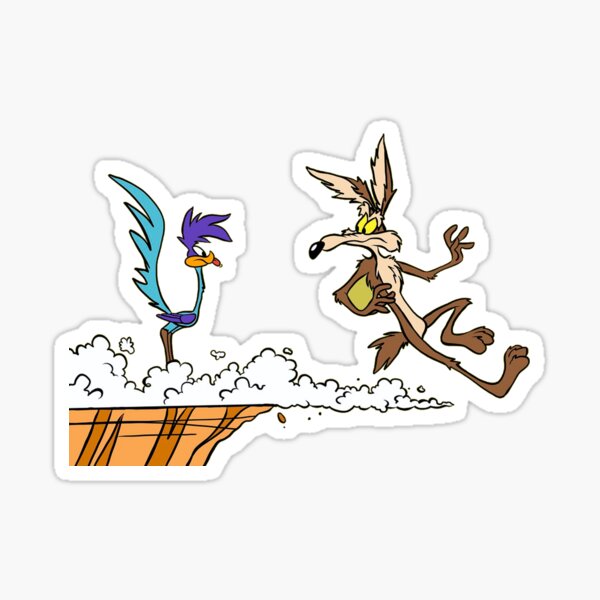 Coyote und Roadrunner Sticker