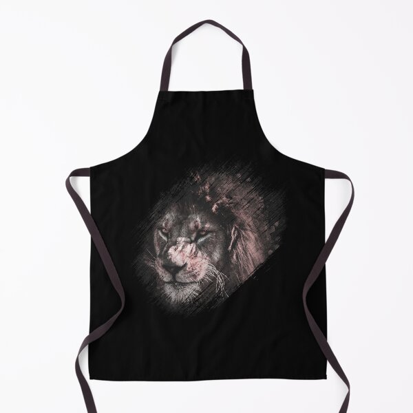 Item preview, Watercolor lion scratched and menacing designed and sold by Viktella.