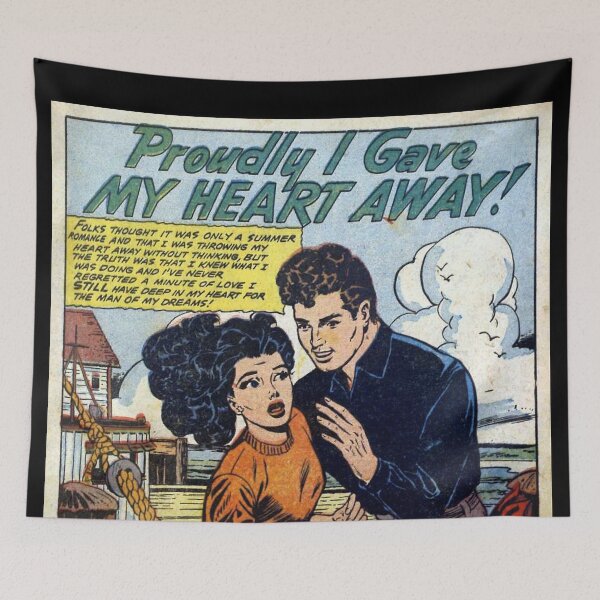 Item preview, Give My Heart Away! 1950s romance comic panel designed and sold by MintGubbins.